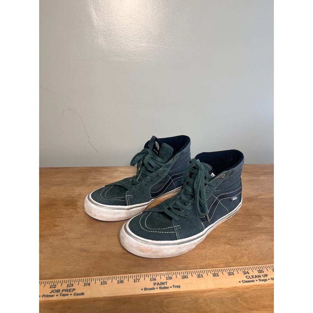 Vans x Independent Trucks SK8-Hi Pro Green Suede Skate Shoes Men's US 11